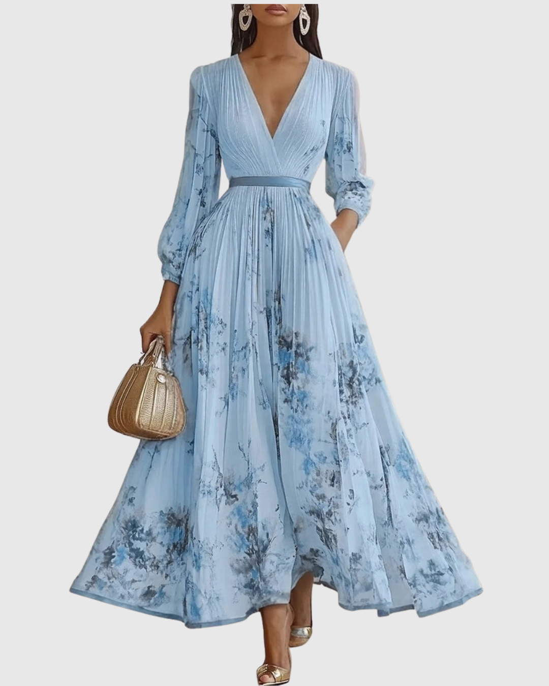The Rowella – Women's Pleated Maxi Dress | Huna