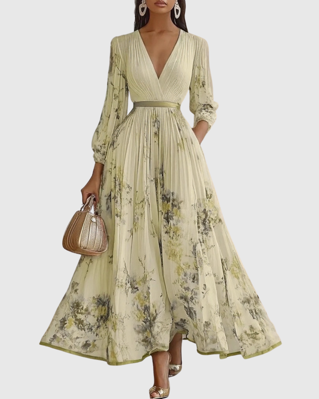The Rowella – Women's Pleated Maxi Dress | Huna