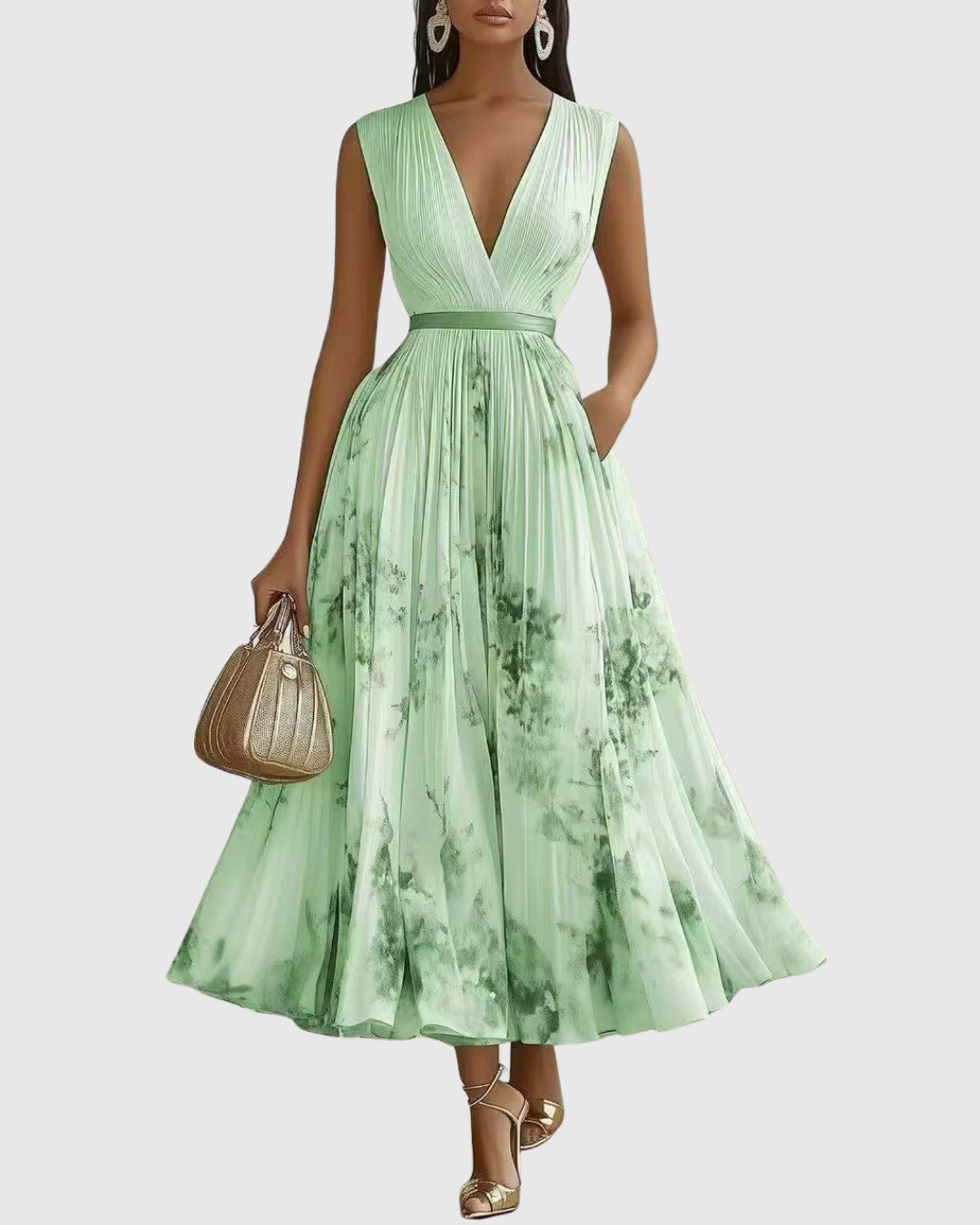 The Rowella – Women's Pleated Maxi Dress | Huna