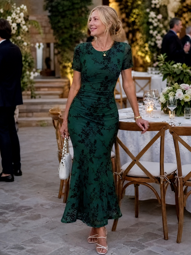 The Sabella – Women's Wedding Guest Midi Dress | Huna