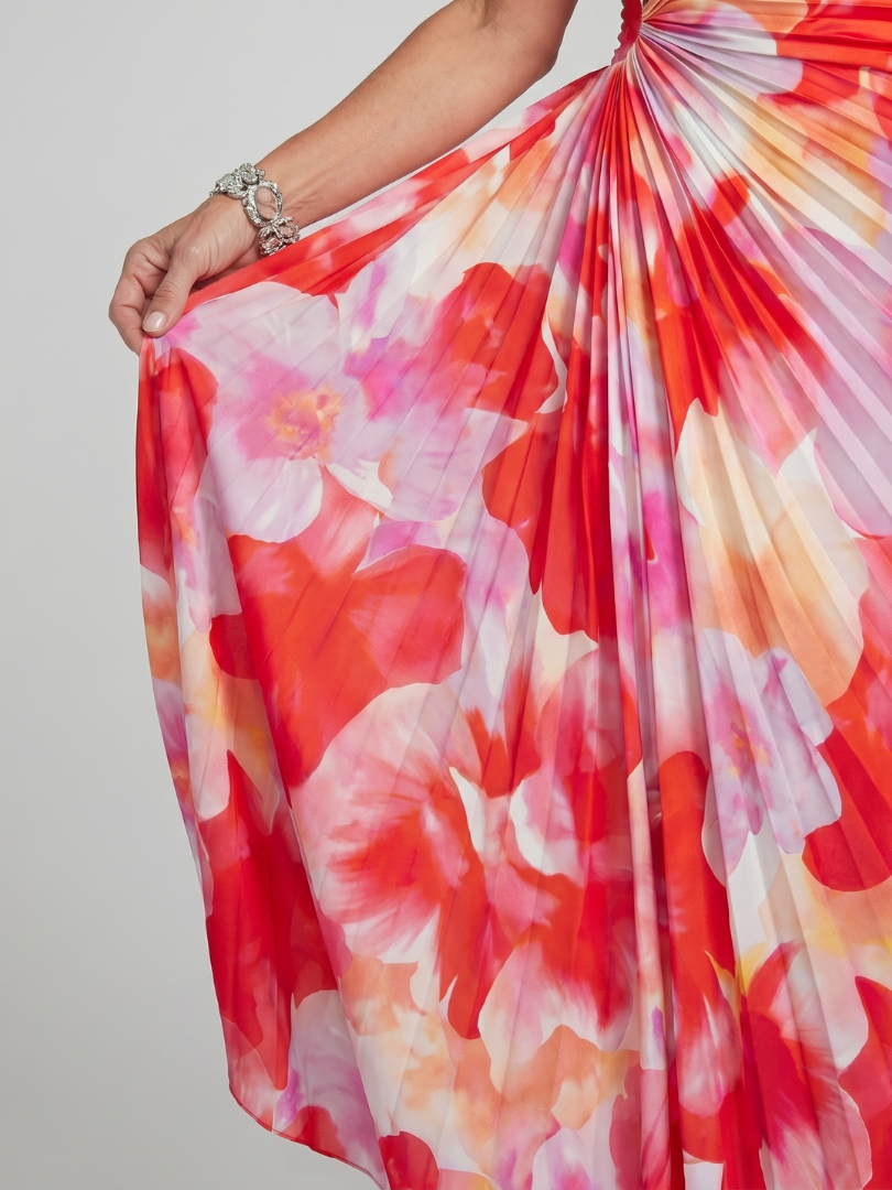 Taya – Women's One Shoulder Midi Dress | Huna