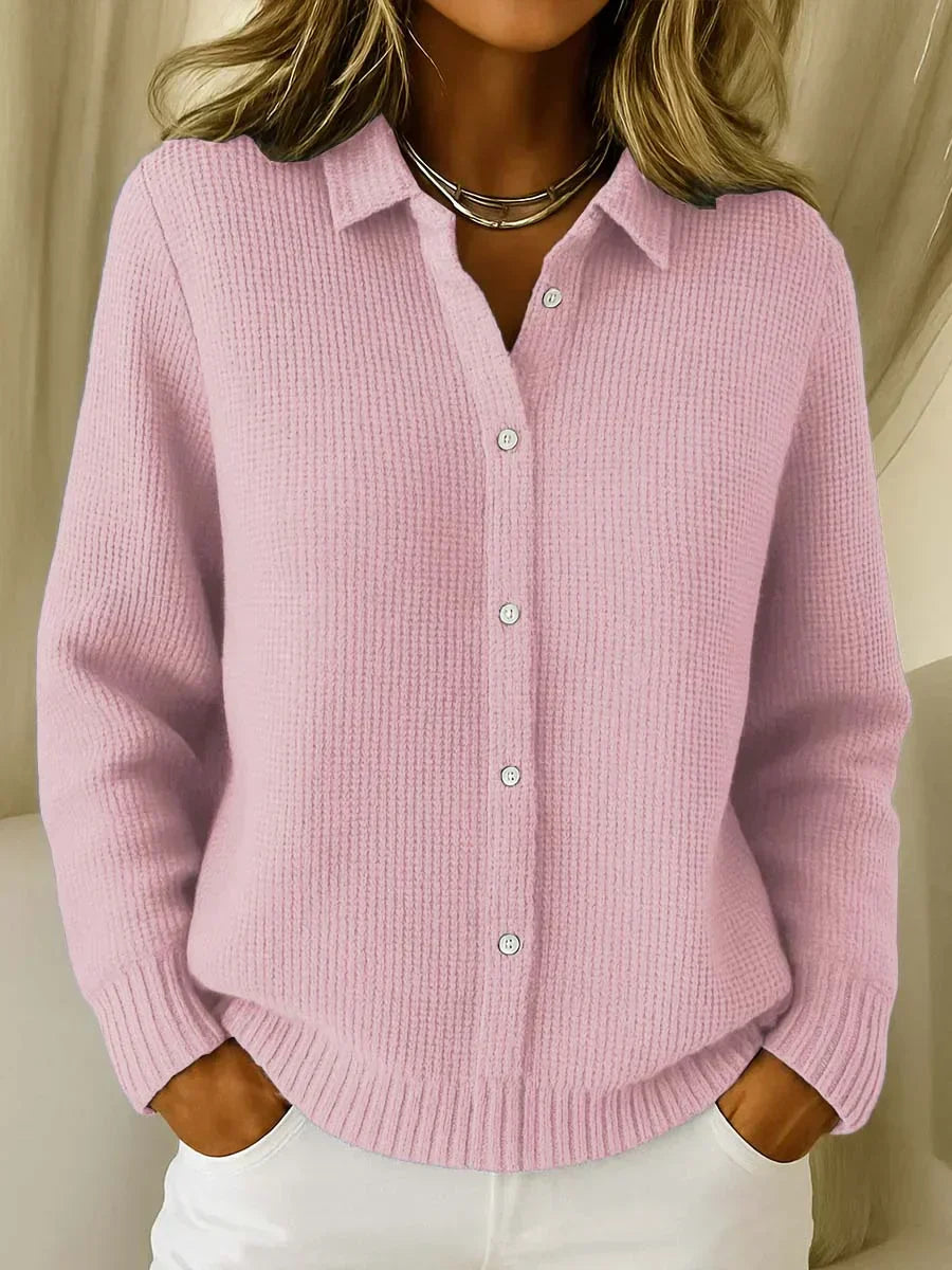 Women's Textured Knit Button Cardigan UK – The Katrina | Huna