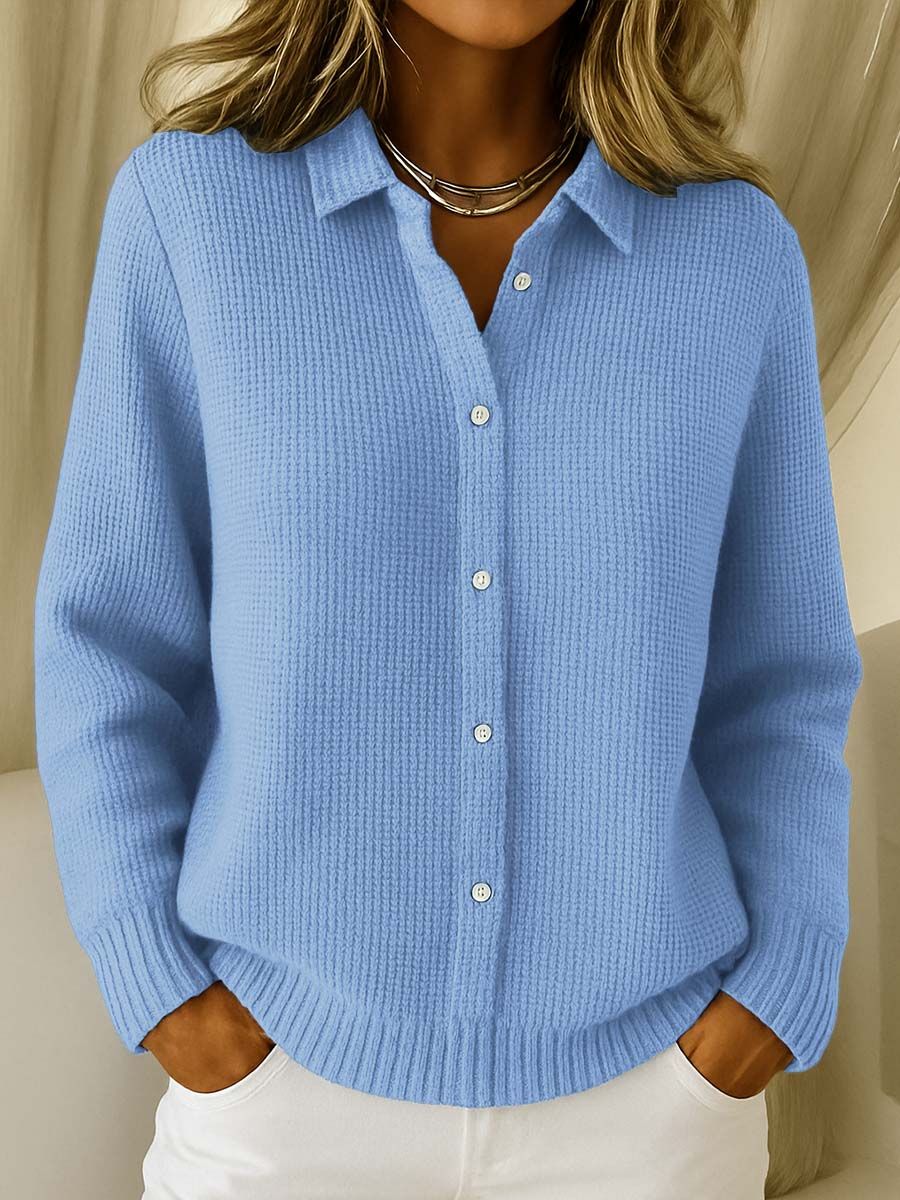 Women's Textured Knit Button Cardigan UK – The Katrina | Huna