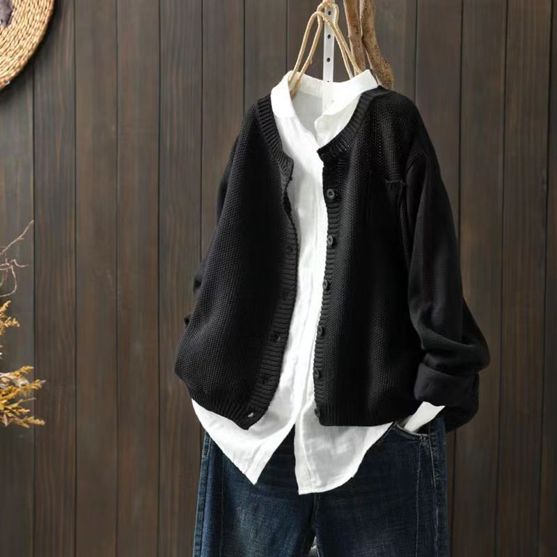 Women's Textured Knit Cardigan UK – Soft Patterned | The Beaumont | Huna