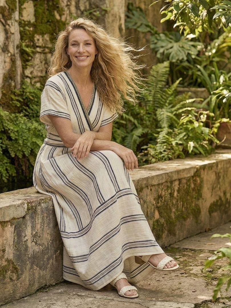 Thalassa – Women's Wrap Waist Midi Dress | Huna