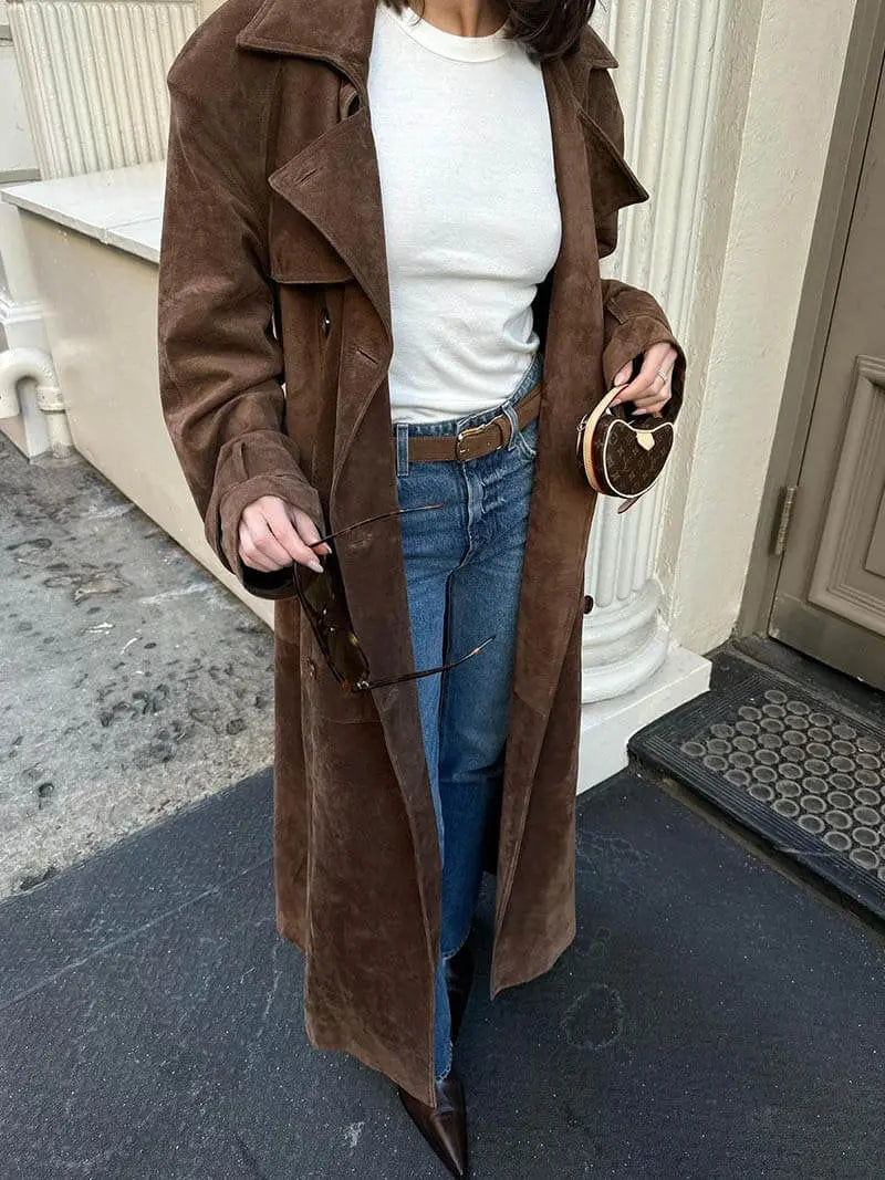 Women's Belted Trench Coat UK – waist-defining classic, view 6