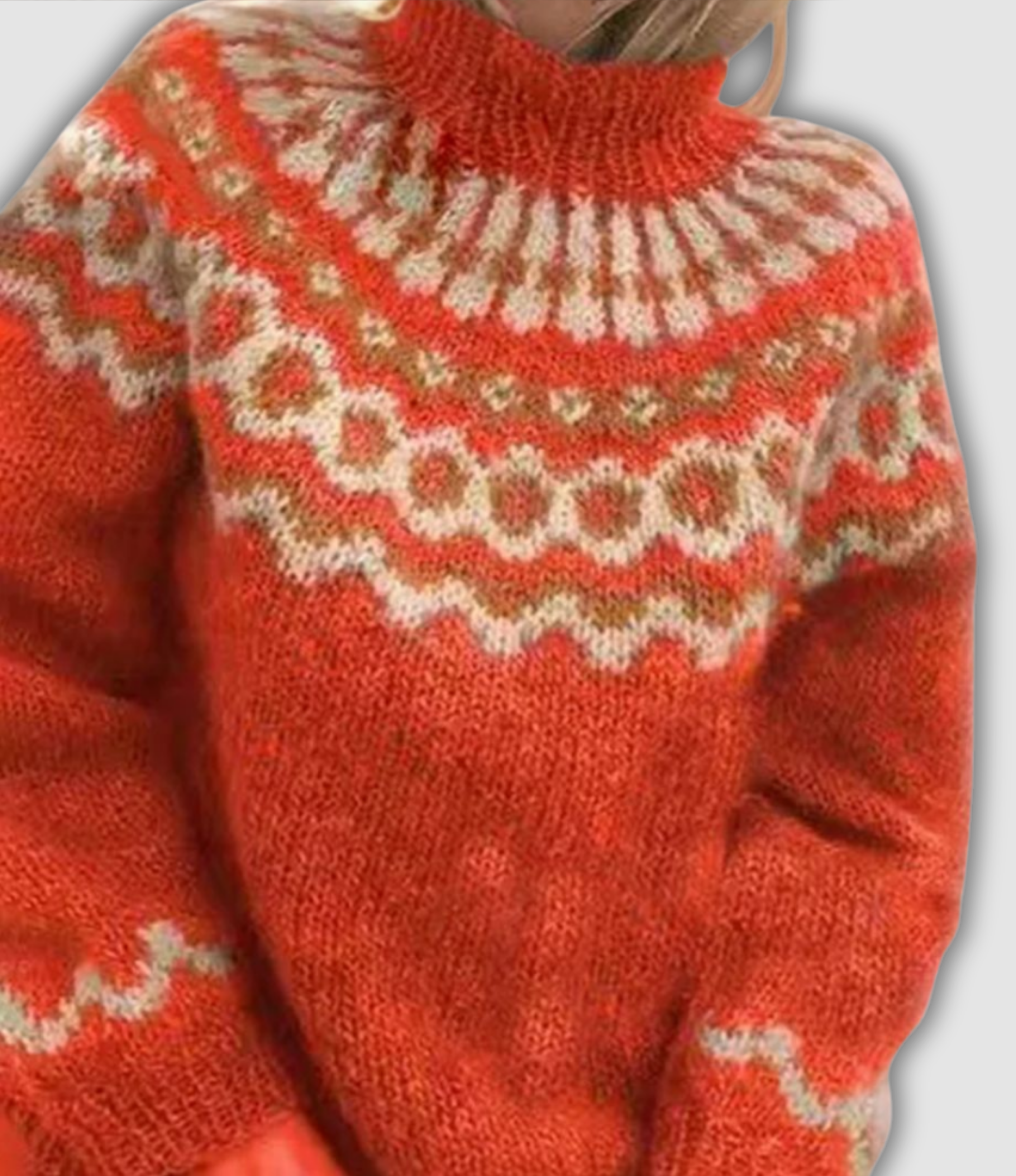 Women's Turtleneck Sweater UK – Retro Cotton Wool Blend | The Margella | Huna