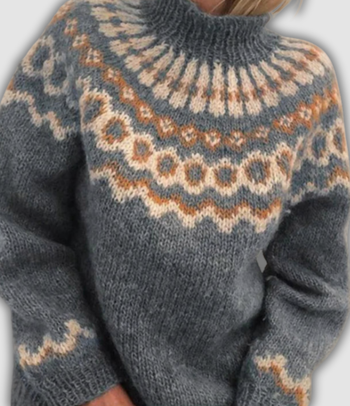 Women's Turtleneck Sweater UK – Retro Cotton Wool Blend | The Margella | Huna