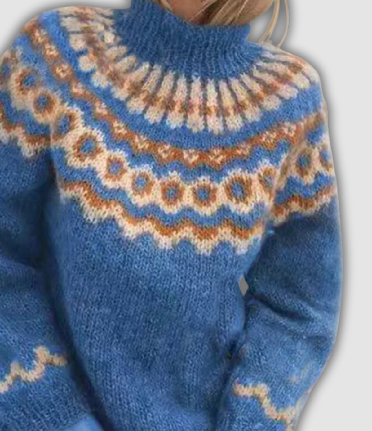 Women's Turtleneck Sweater UK – Retro Cotton Wool Blend | The Margella | Huna