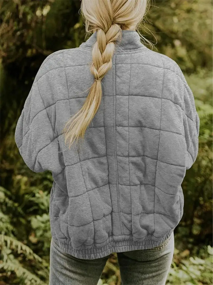 Women's Oversized Quilted Jacket UK – transitional layer, view 10