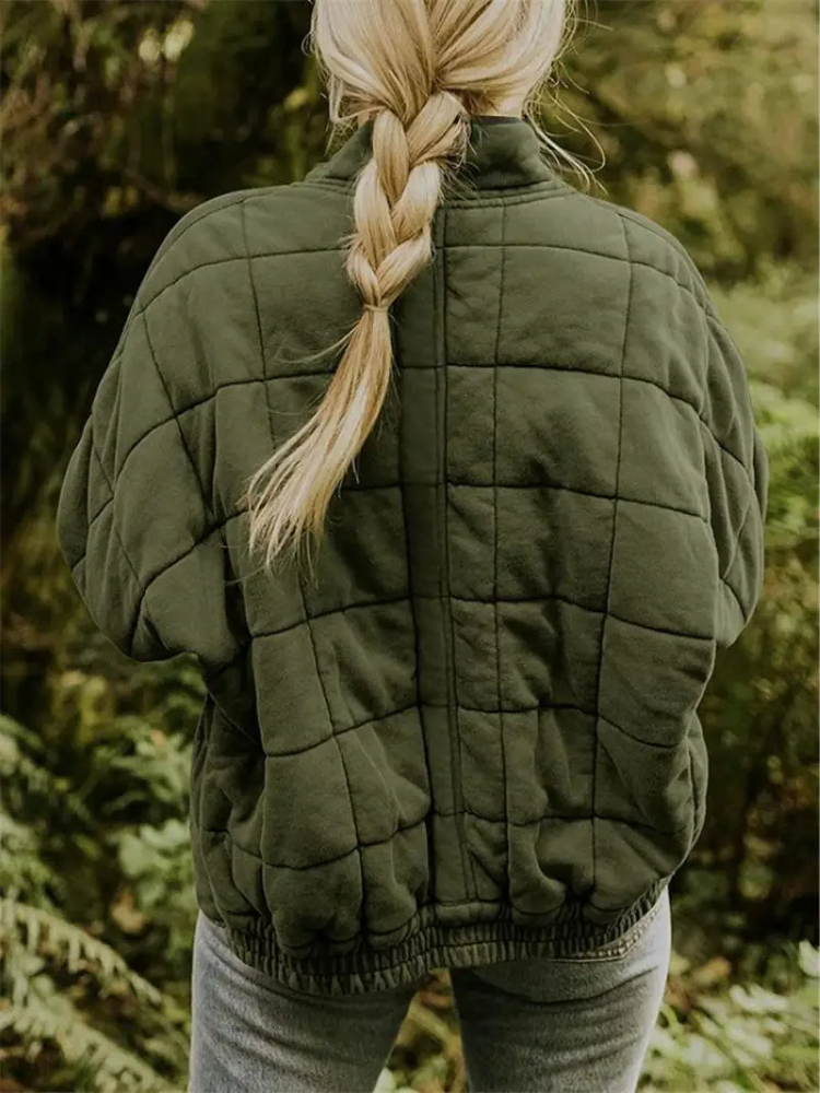 Women's Oversized Quilted Jacket UK – transitional layer, view 12
