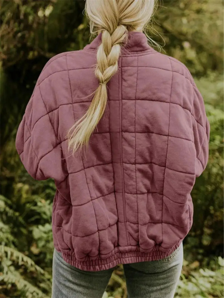 Women's Oversized Quilted Jacket UK – transitional layer, view 16