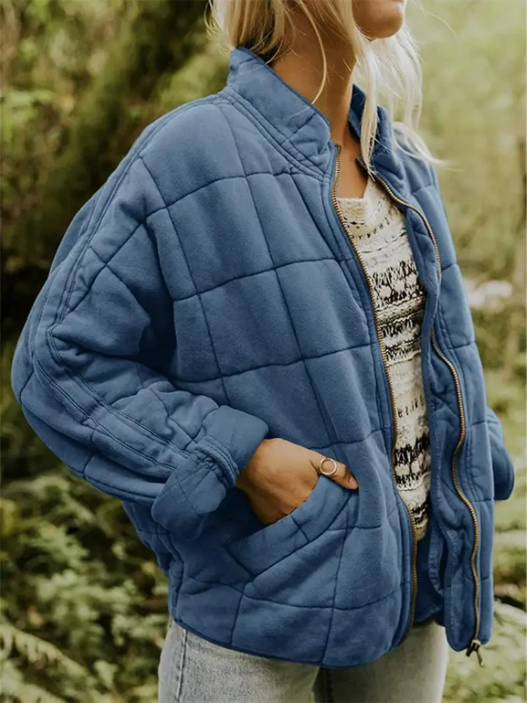 Women's Oversized Quilted Jacket UK – transitional layer, view 5
