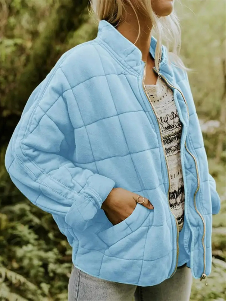 Women's Oversized Quilted Jacket UK – transitional layer, view 7