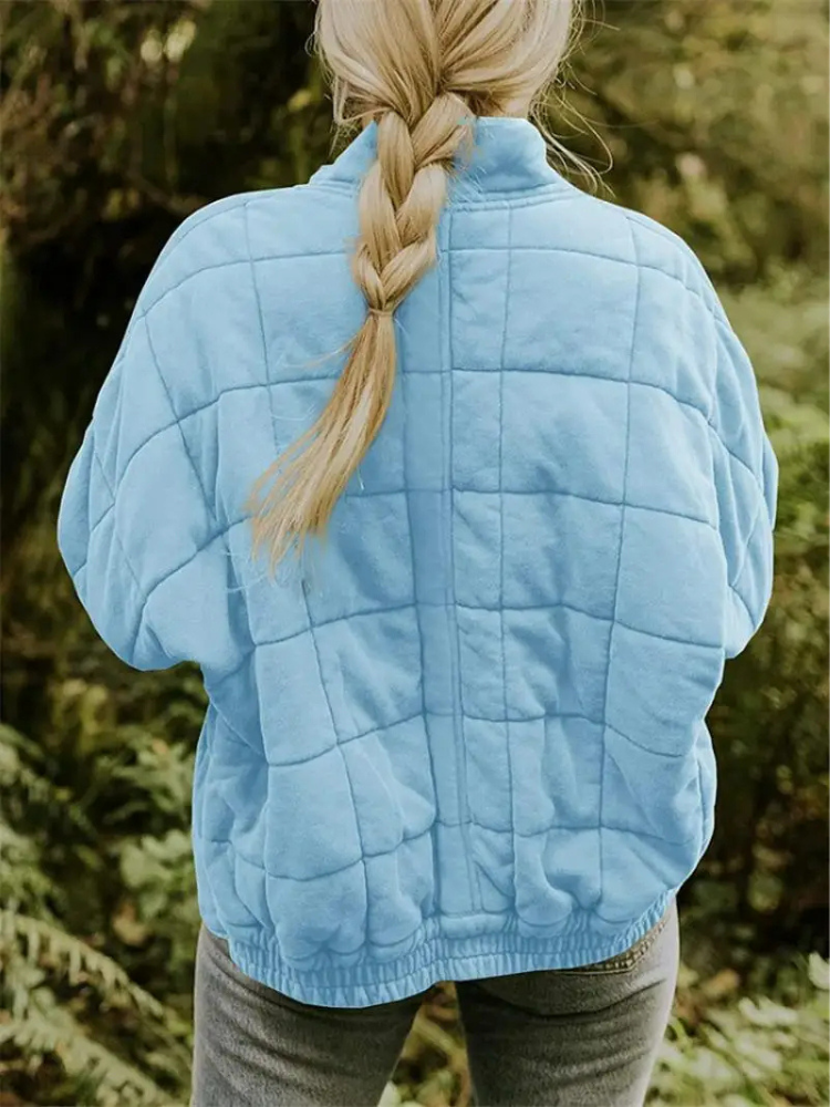Women's Oversized Quilted Jacket UK – transitional layer, view 8
