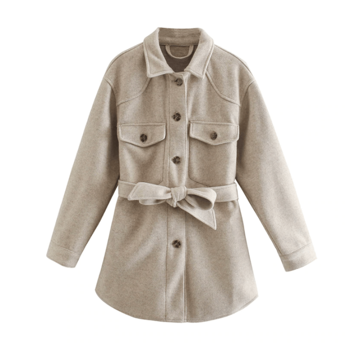 Women's Short Belted Coat UK – elegant fit, view 1