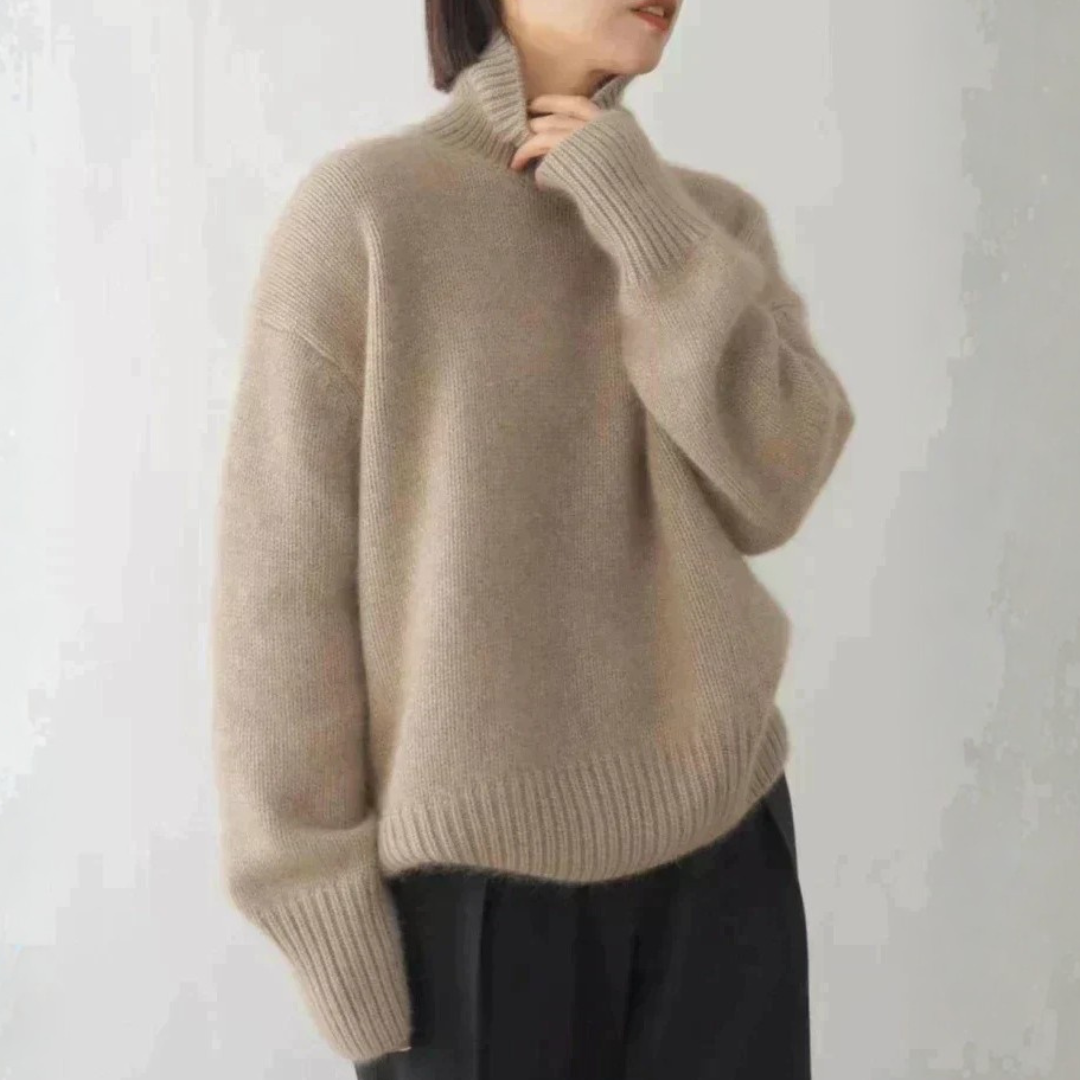 Women's Cashmere Turtleneck Jumper UK – soft winter layer, view 2
