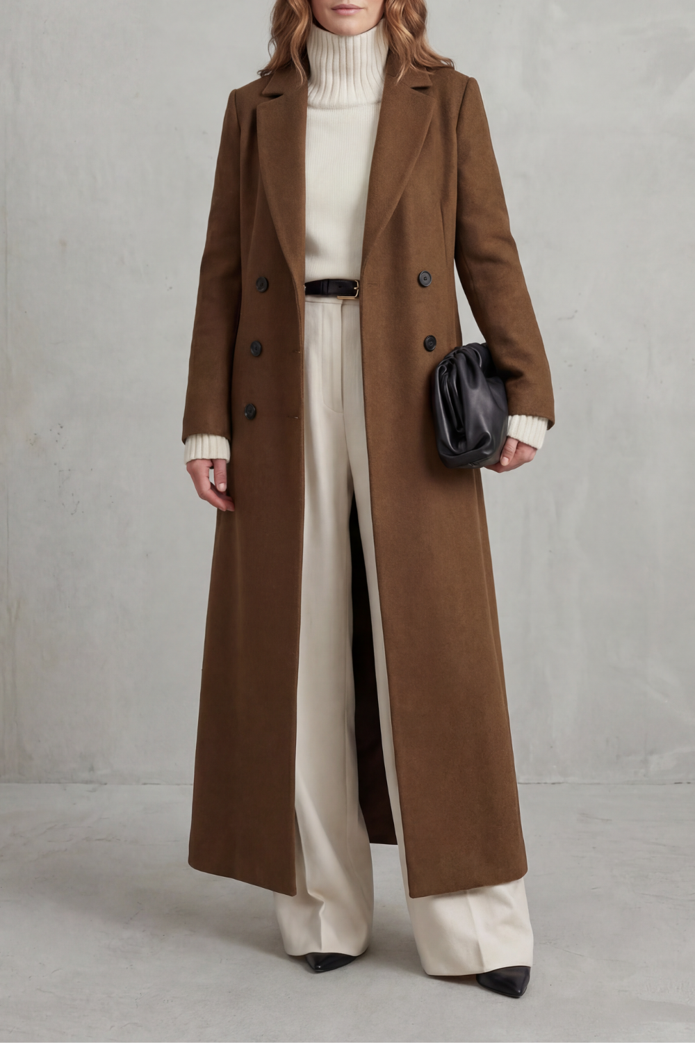 Women's long wool coat – The Kalistae by Huna – view 5