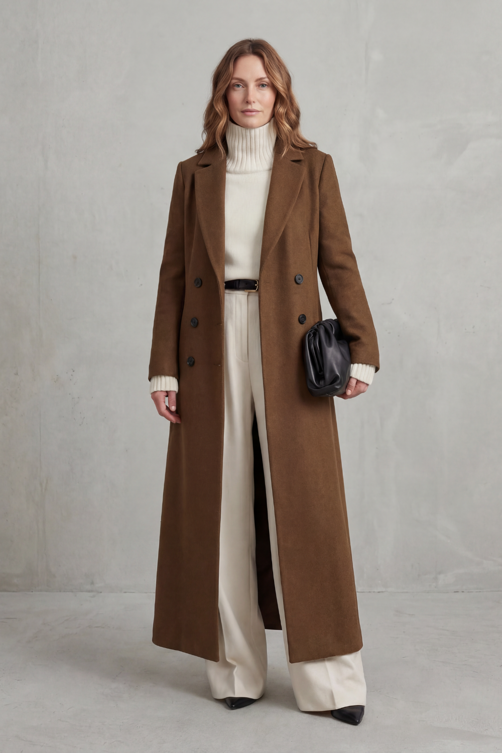 Women's long wool coat – The Kalistae by Huna – view 6