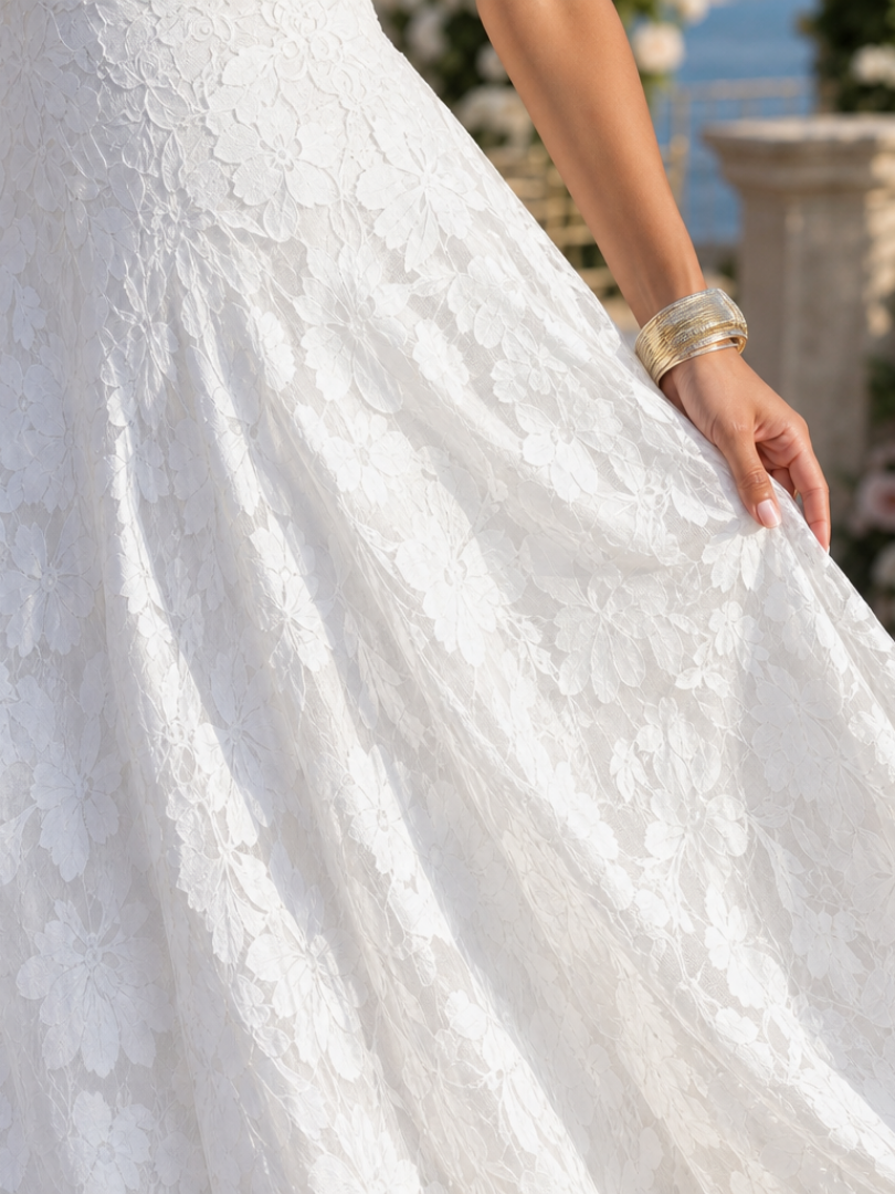 The Valenne – Women's Lace Wedding Guest Maxi Dress | Huna