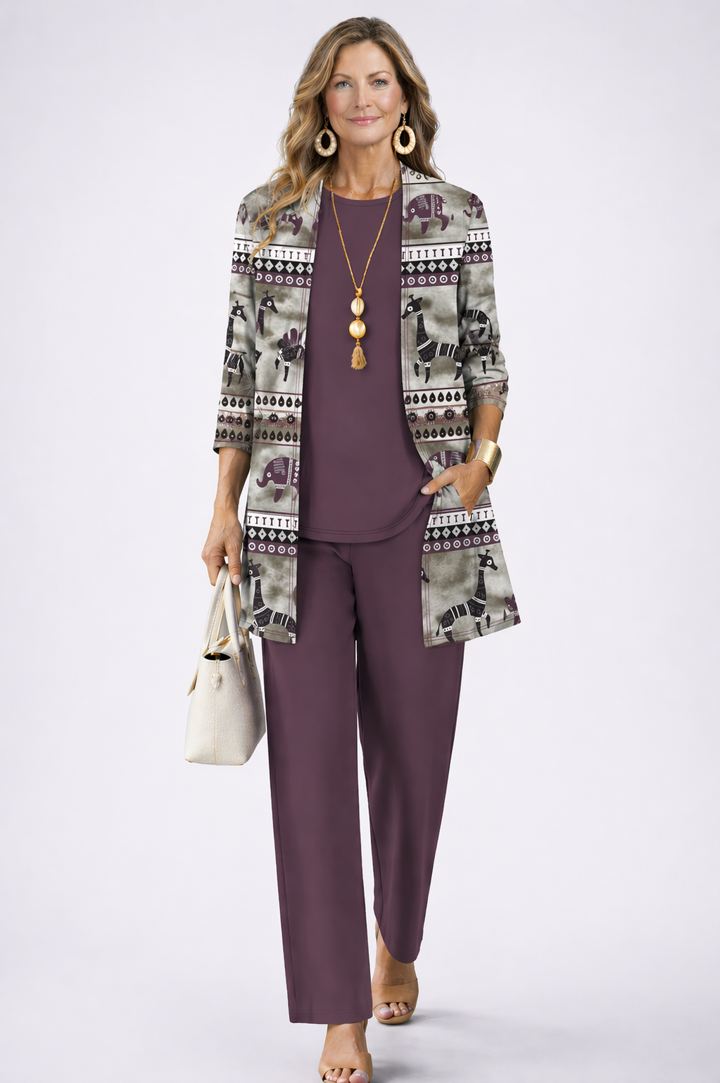 Women's 3 Piece Set UK – Plum Purple | The Valerie | Huna