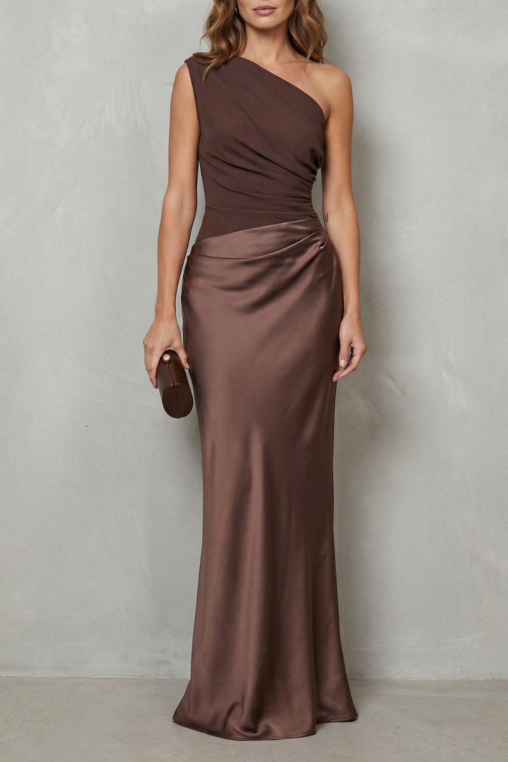 Women's satin evening dress – The Celestine by Huna – view 1