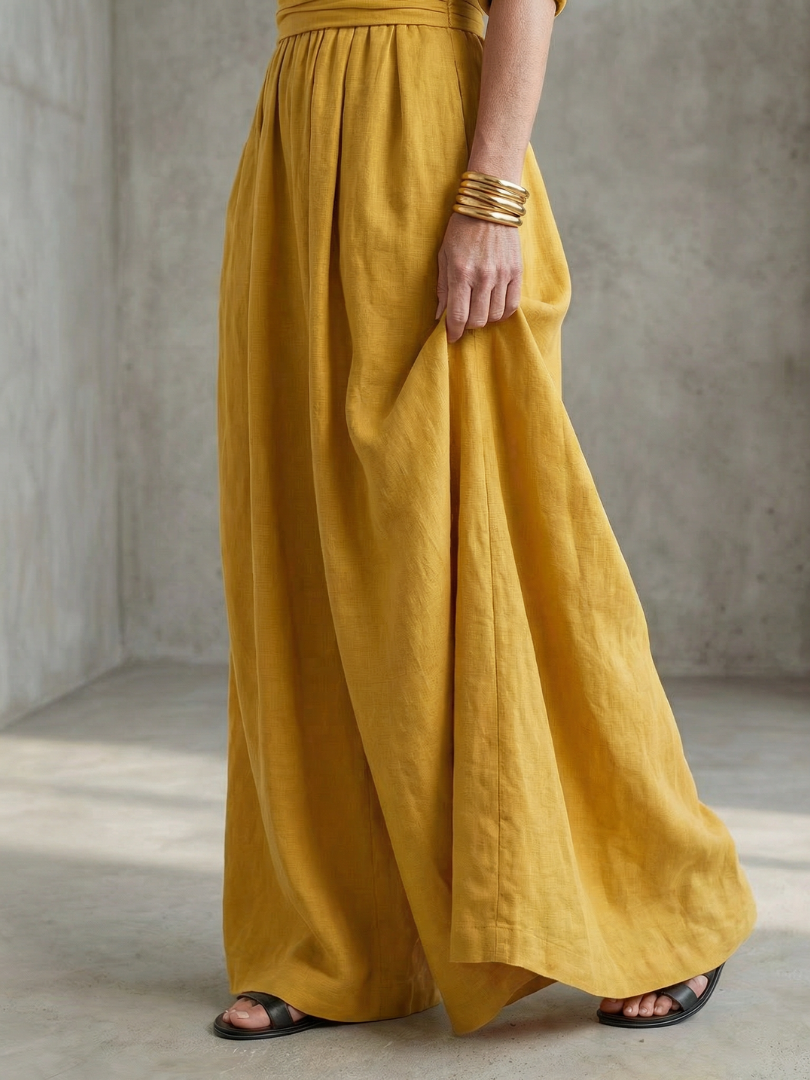 Women's Wide Leg Jumpsuit – Cross Front | The Wanda | Huna