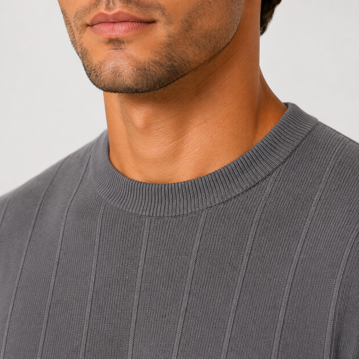Men's knitted T-shirt – The Fraser by Huna – product view 3