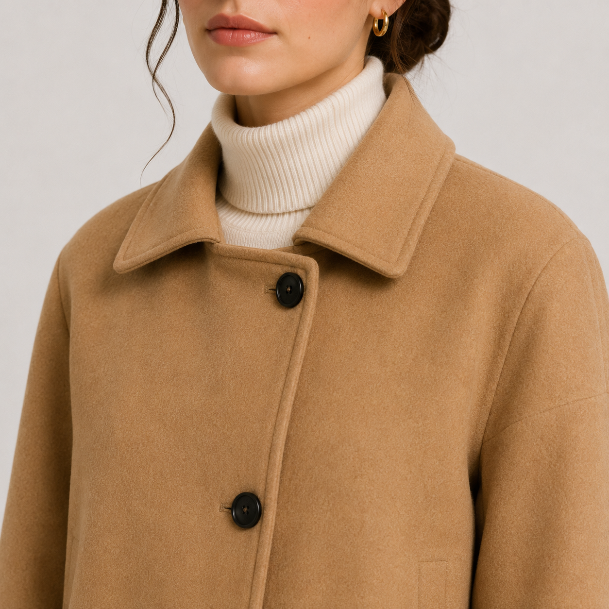 Women's Button Front Jacket Relaxed Fit Timeless Outerwear 2