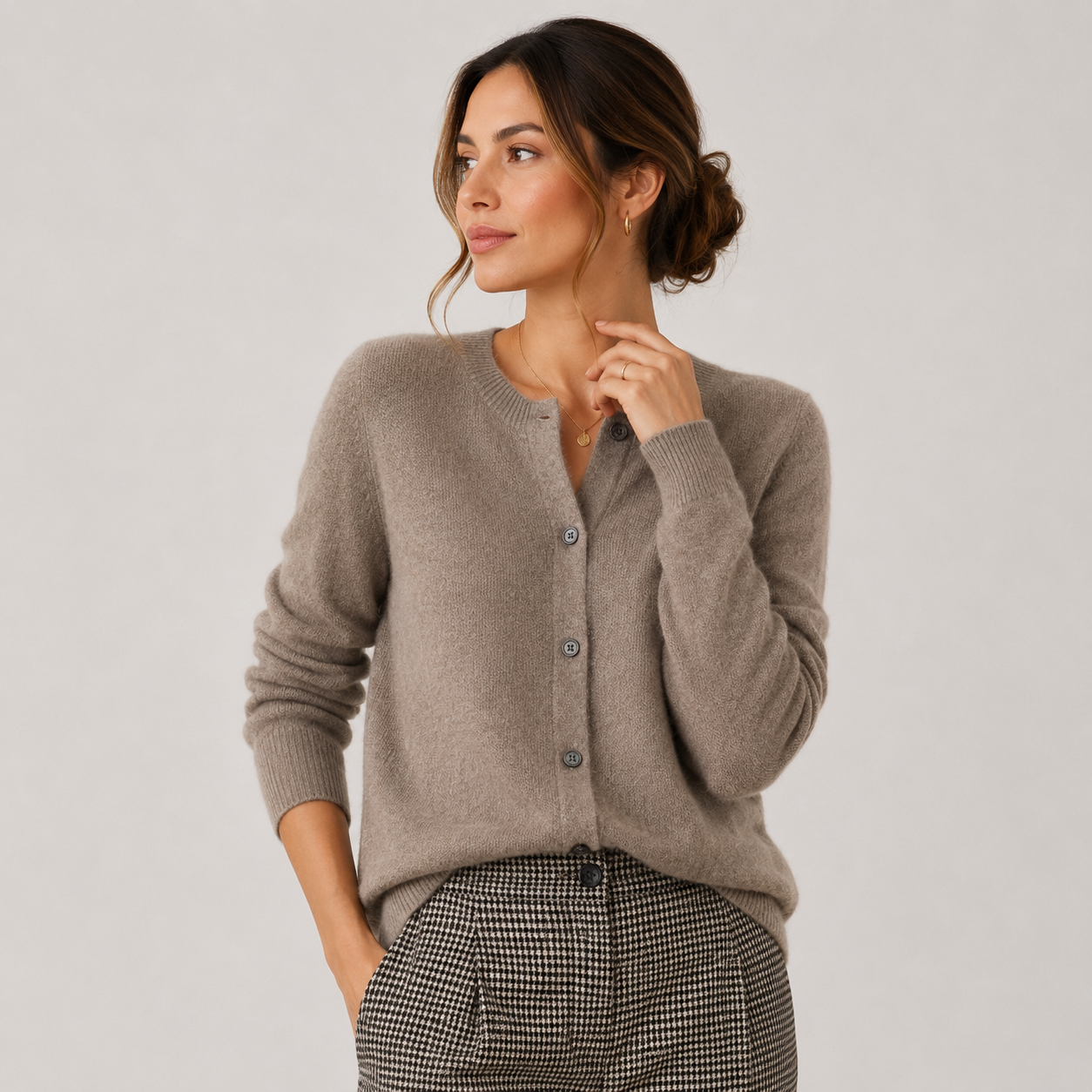 Women's Cashmere Look Cardigan Soft Button Front Knit Sweater 17