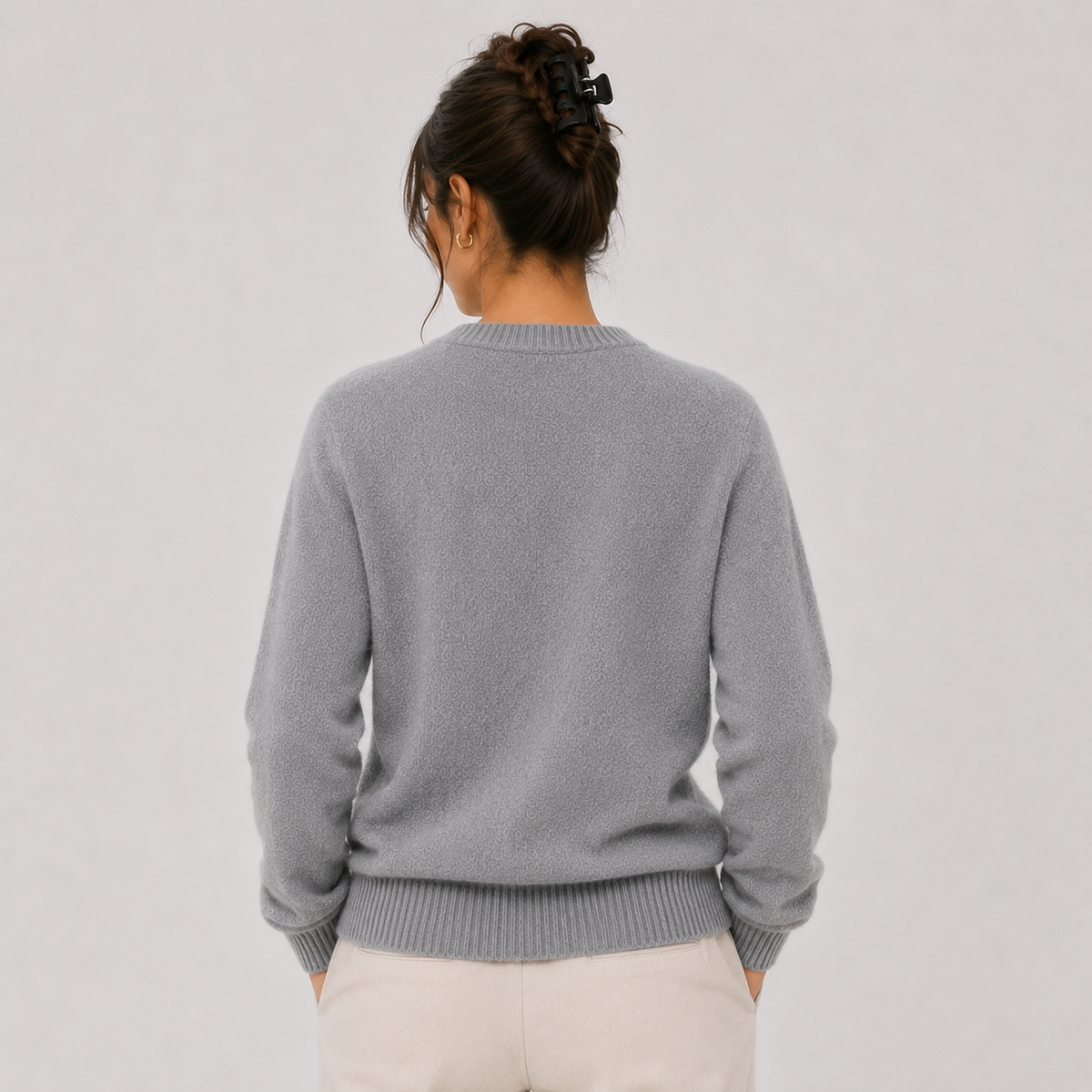 Women's Classic Cashmere-Feel Sweater UK – Lightweight Warm Knitwear | The Delyth | Huna