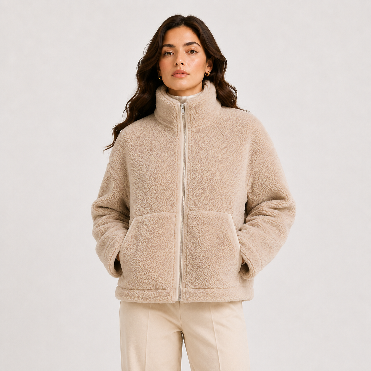 Women's Classic Fleece Jacket Refined Winter Comfort 0