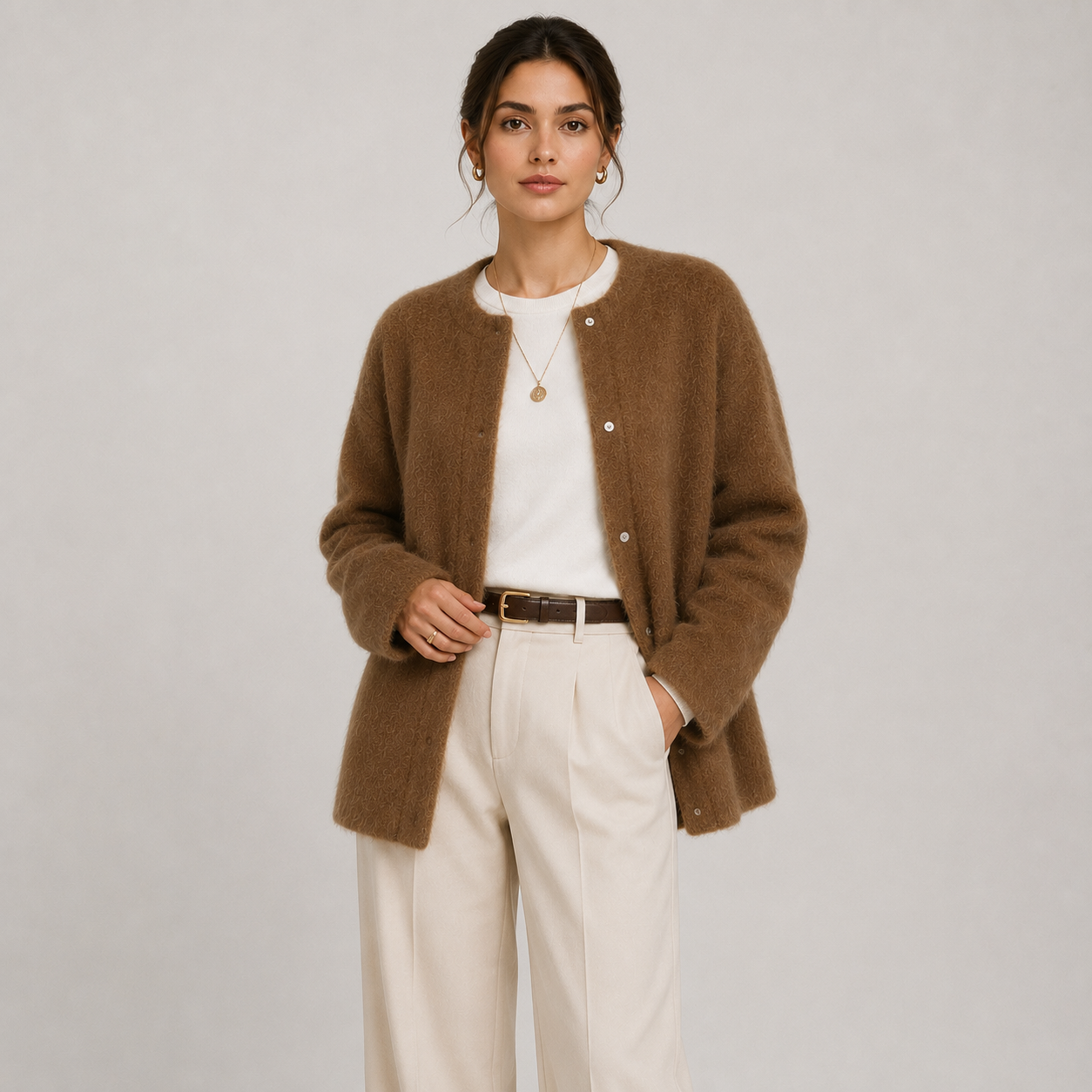Women's Classic Knit Cardigan Refined Warm Heritage Style 0