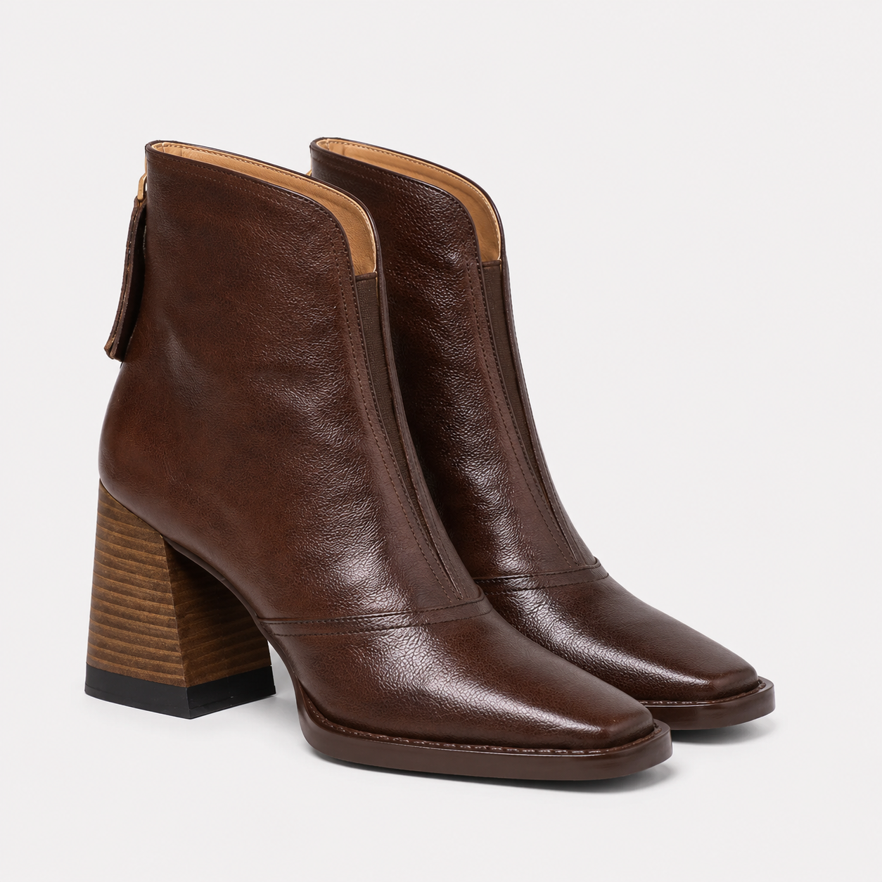 Women's Comfortable Leather Look Ankle Boots for Everyday Walking 0