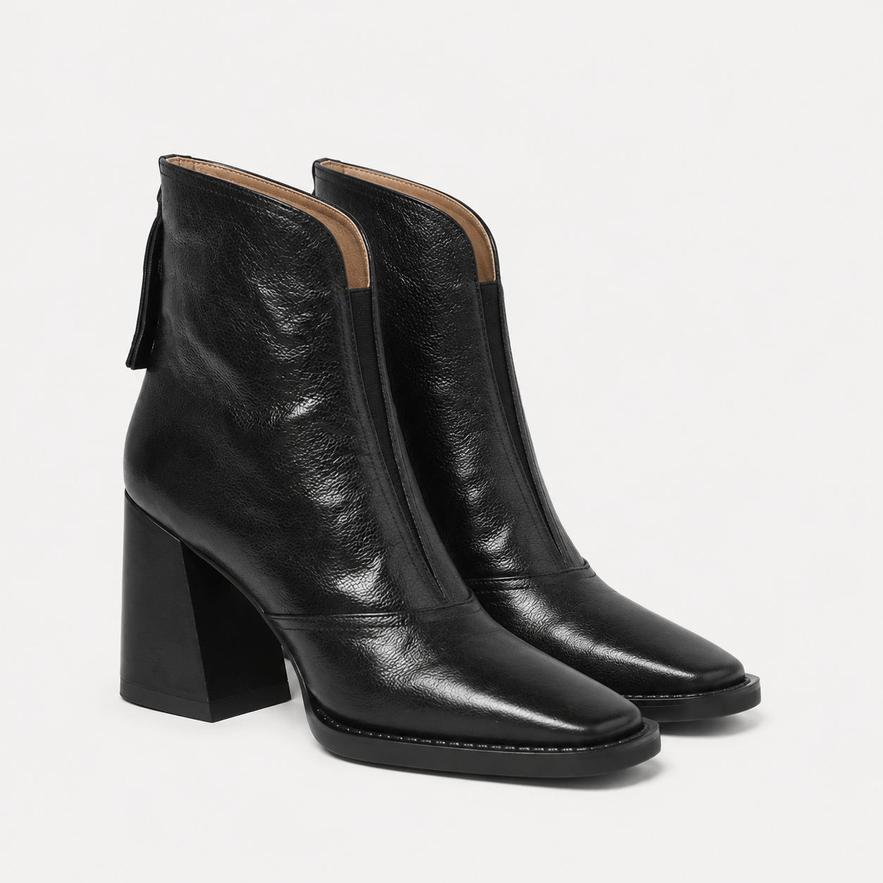 Women's Comfortable Leather Look Ankle Boots for Everyday Walking 4