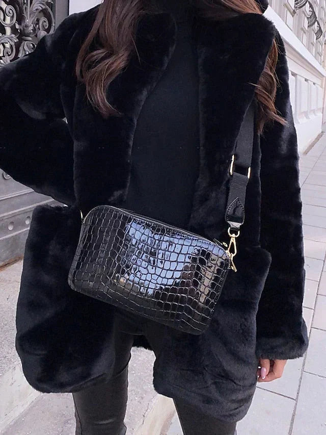 Women's Cozy Teddy Coat UK – Elegant Warm Winter Outerwear | The Noelia | Huna