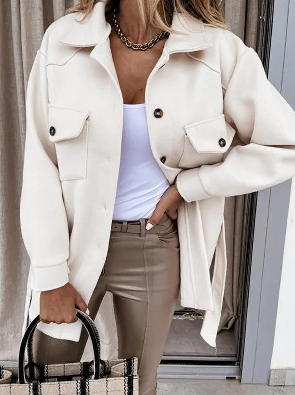 Women's Oversized Shacket UK – Durable Long Winter Coat | The Marisol | Huna