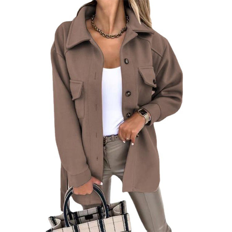 Women's Oversized Shacket UK – Durable Long Winter Coat | The Marisol | Huna