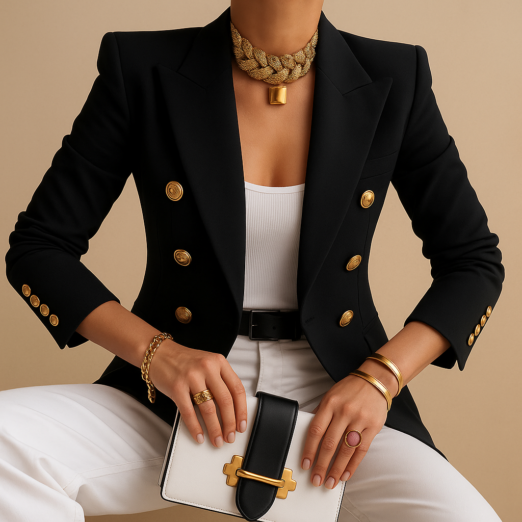 Women's Elegant Blazer UK – Long Tailored Outerwear | The Halcyon | Huna