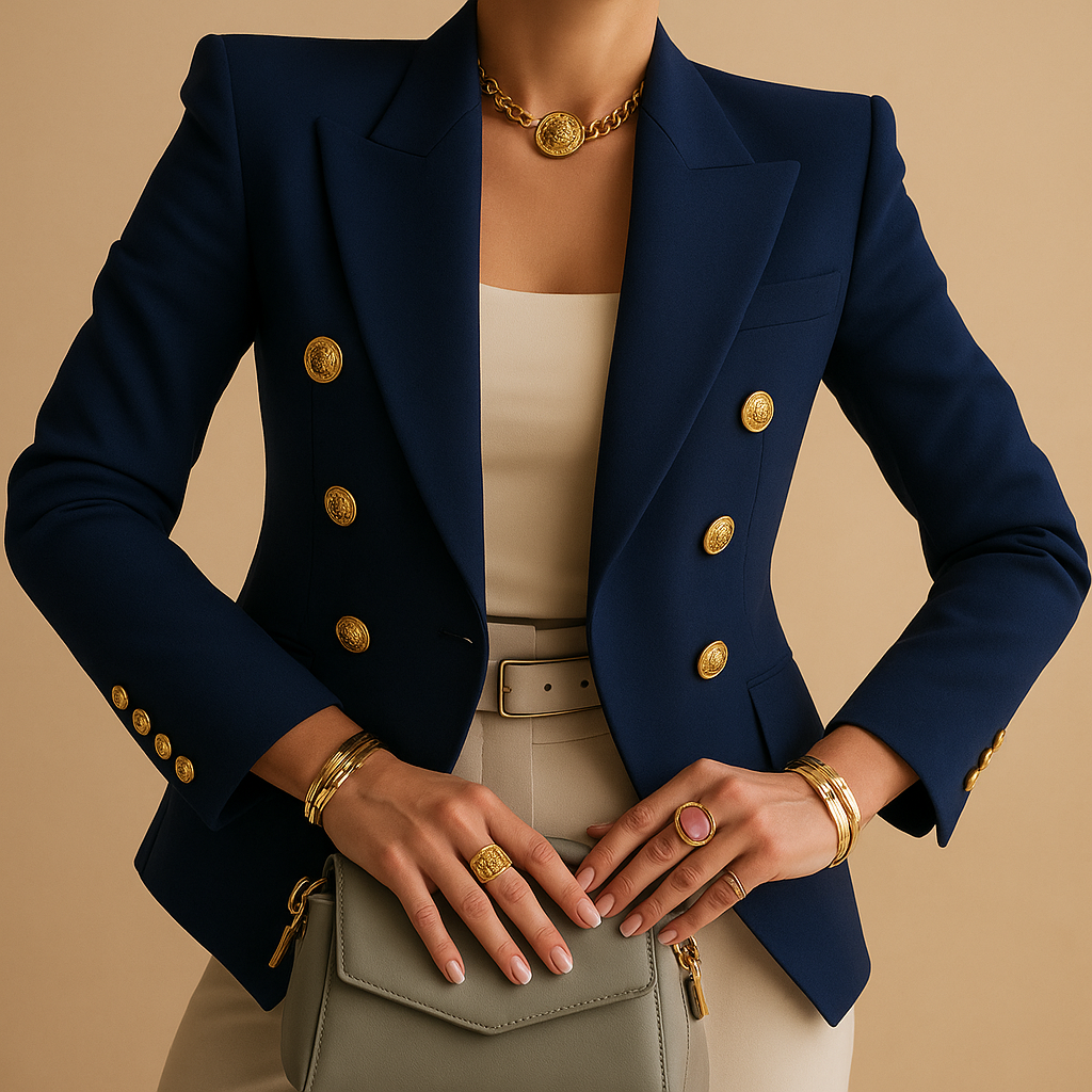 Women's Elegant Blazer UK – Long Tailored Outerwear | The Halcyon | Huna
