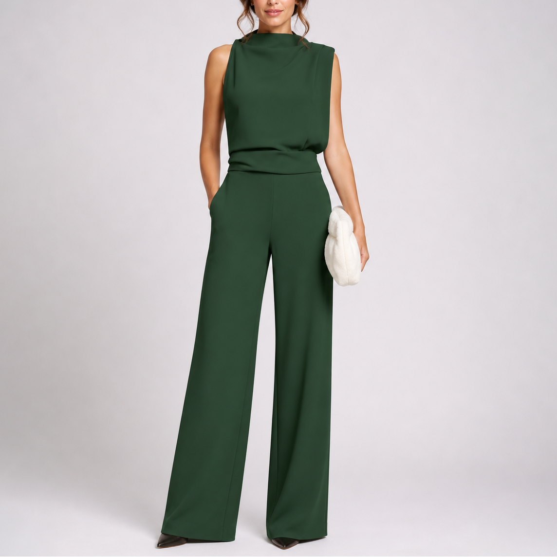 Women's Wide Leg Jumpsuit – Sleeveless | The Margaux | Huna