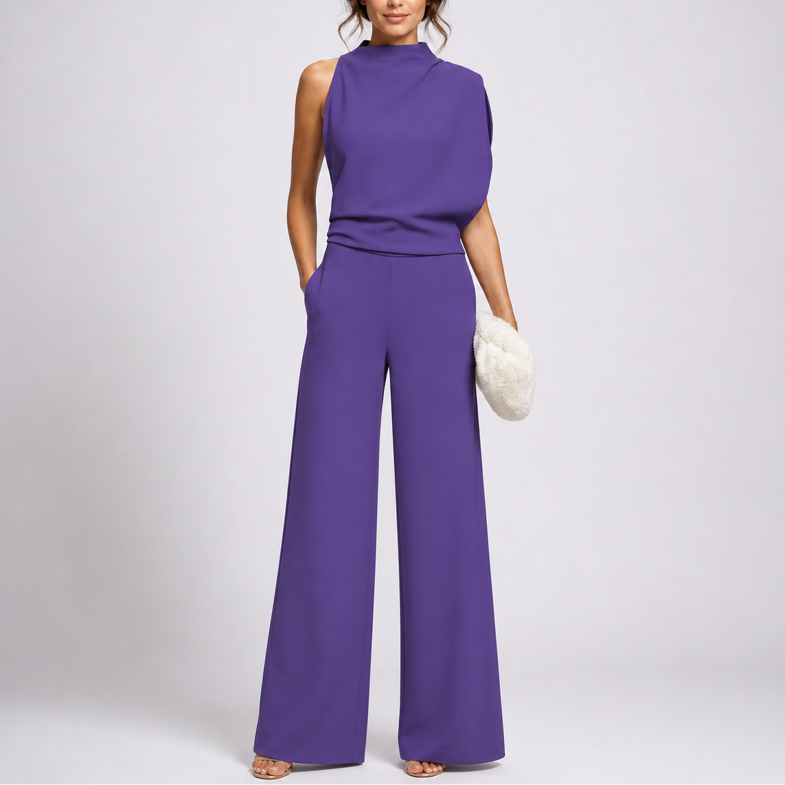 Women's Wide Leg Jumpsuit – Sleeveless | The Margaux | Huna