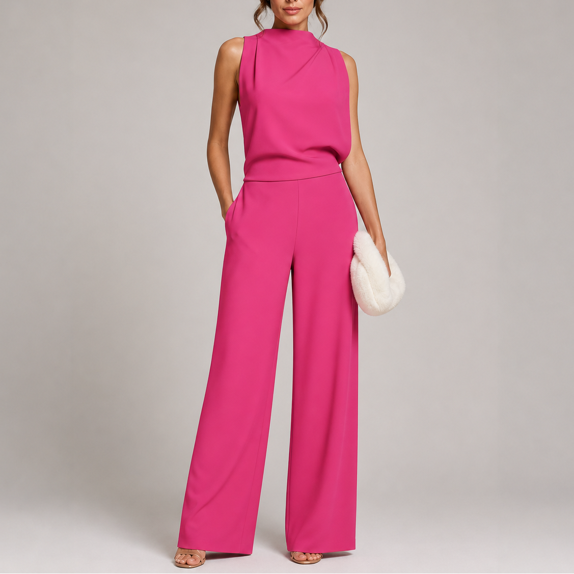 Women's Wide Leg Jumpsuit – Sleeveless | The Margaux | Huna