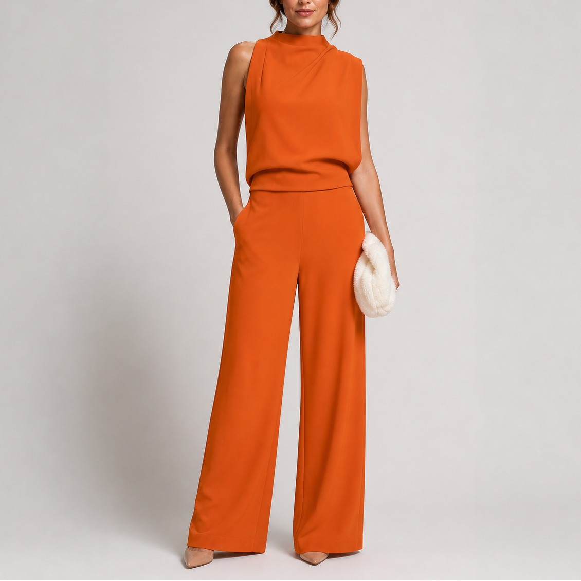 Women's Wide Leg Jumpsuit – Sleeveless | The Margaux | Huna