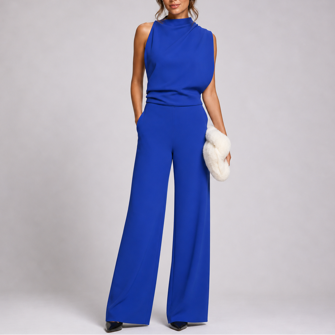 Women's Wide Leg Jumpsuit – Sleeveless | The Margaux | Huna