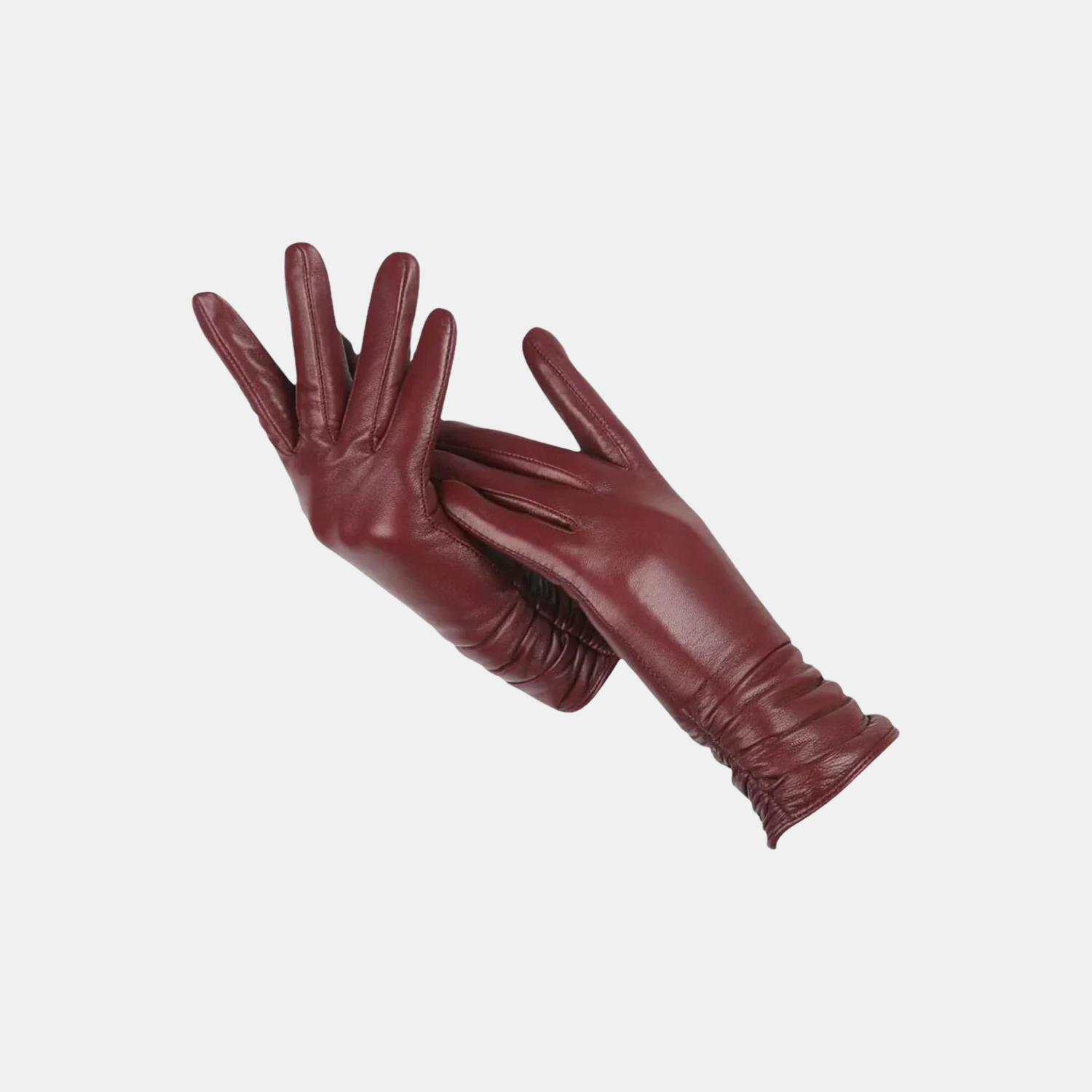 Women's Leather Winter Gloves Warm Elegant Cold Weather Accessories 10