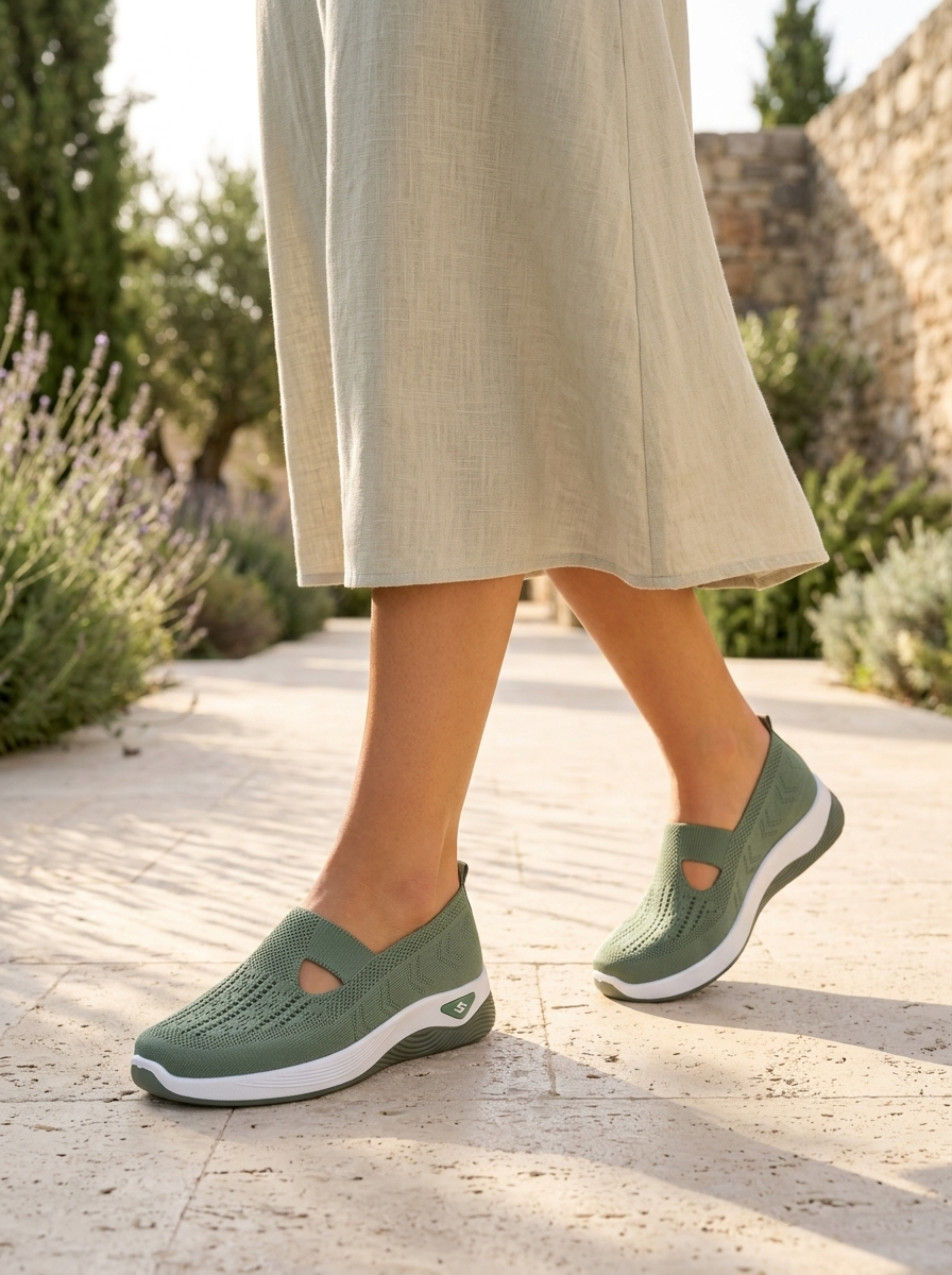 Women's Orthopedic Knit Slip-On Shoes UK – Everyday Comfort | The Wrenna | Huna