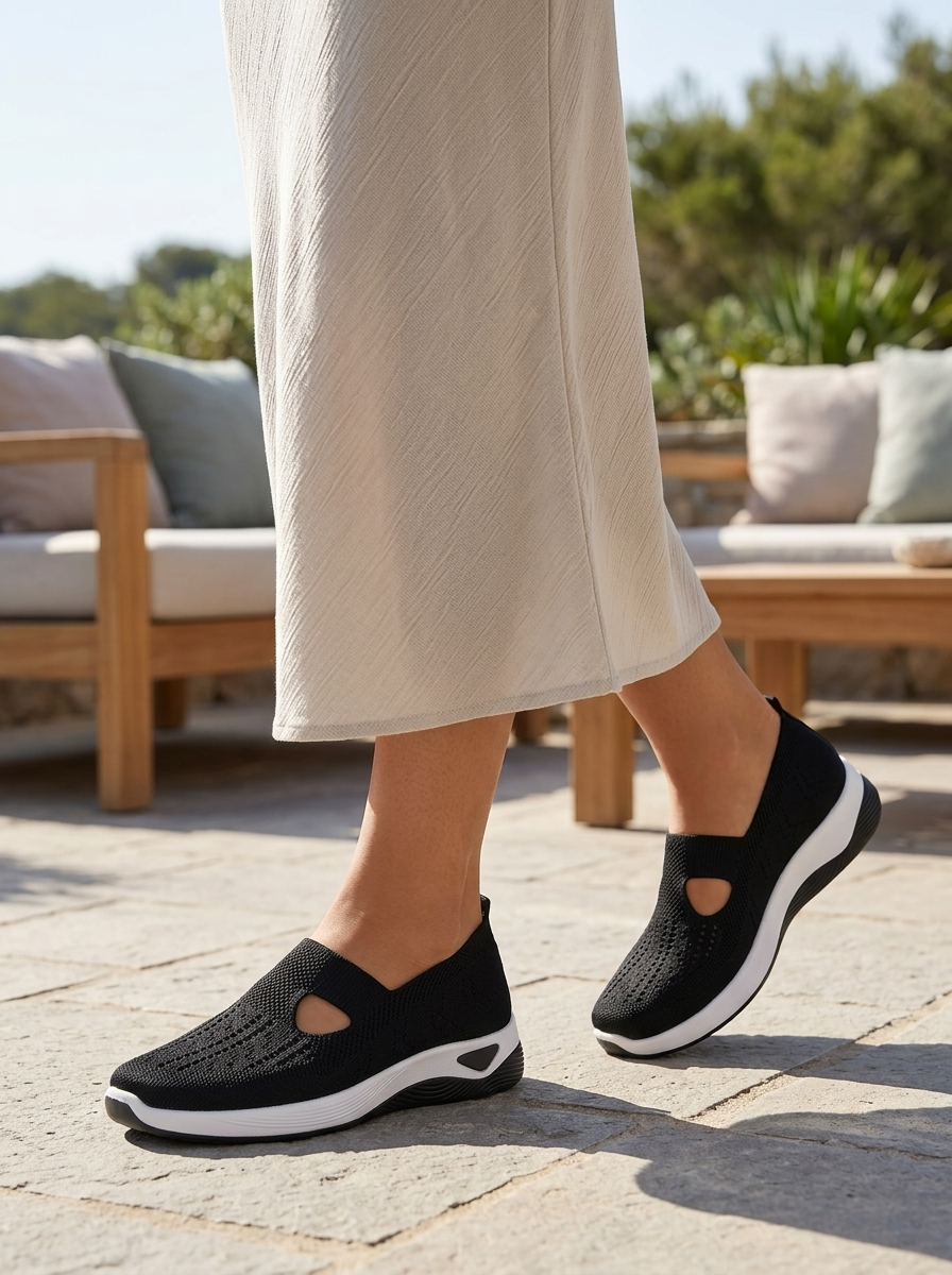 Women's Orthopedic Knit Slip-On Shoes UK – Everyday Comfort | The Wrenna | Huna