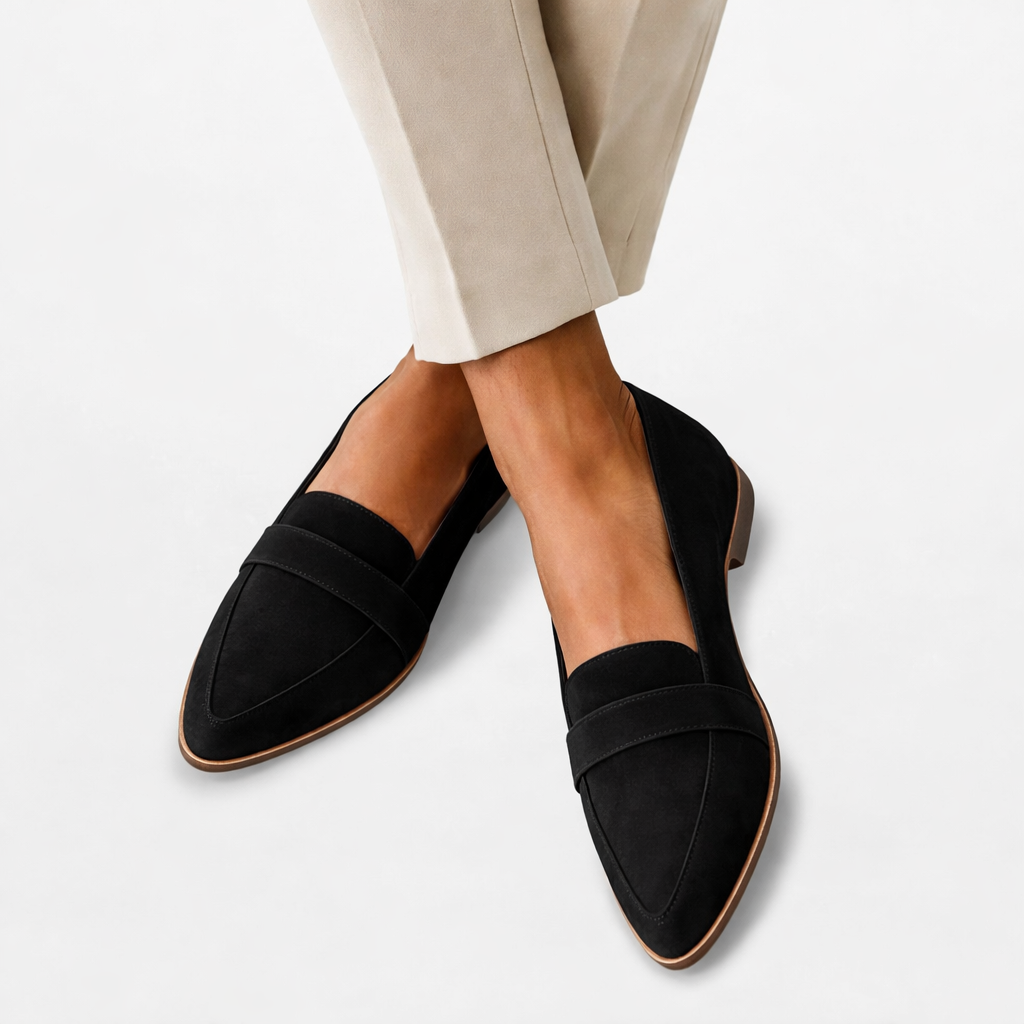 Women's Orthopedic Loafers Soft Suede Elegant Fit Classic Neutral