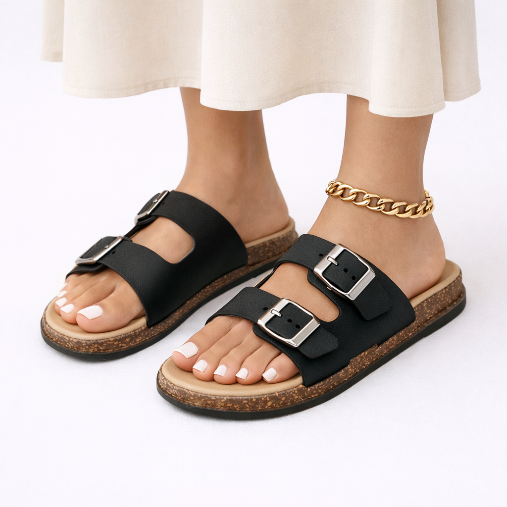 Women’s Orthopedic Sandals Summer Adjustable Buckle Leather